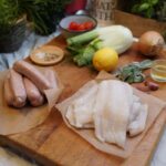 Ingredients for haddock sausage and sage