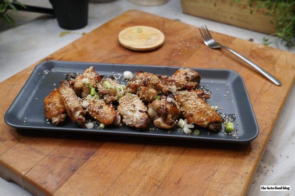 Sticky Keto Sesame Chicken Wings