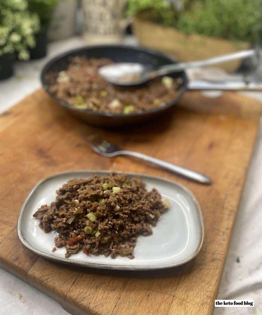 Korean Keto Ground Beef Stir Fry