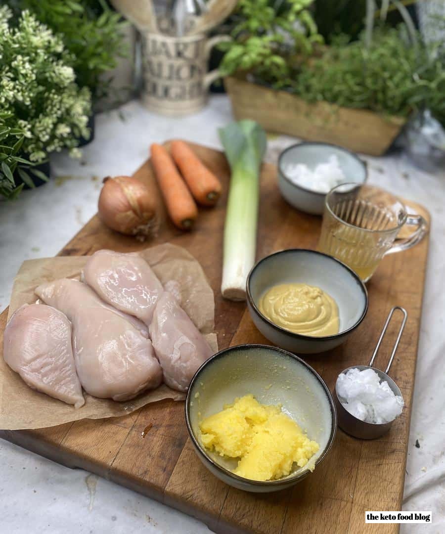 Ingredients for Chicken Hash with Dijon Coconut Sauce