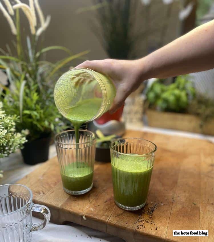 Pouring a Mean Green Smoothie