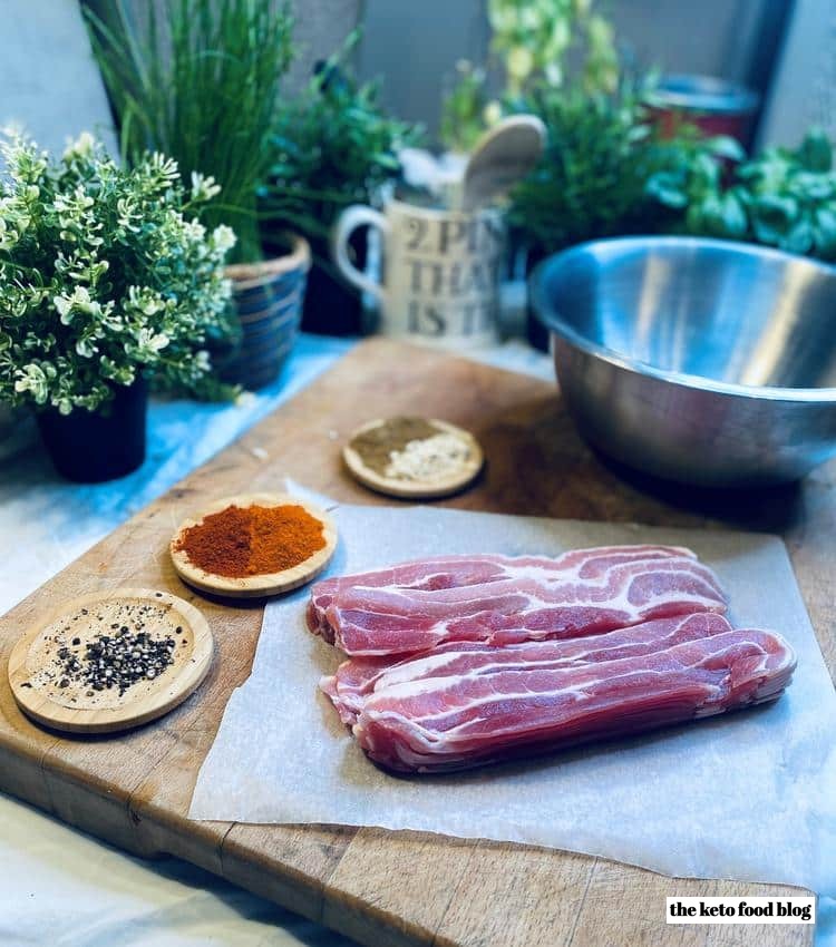 Ingredients for Black Pepper Bacon Jerky