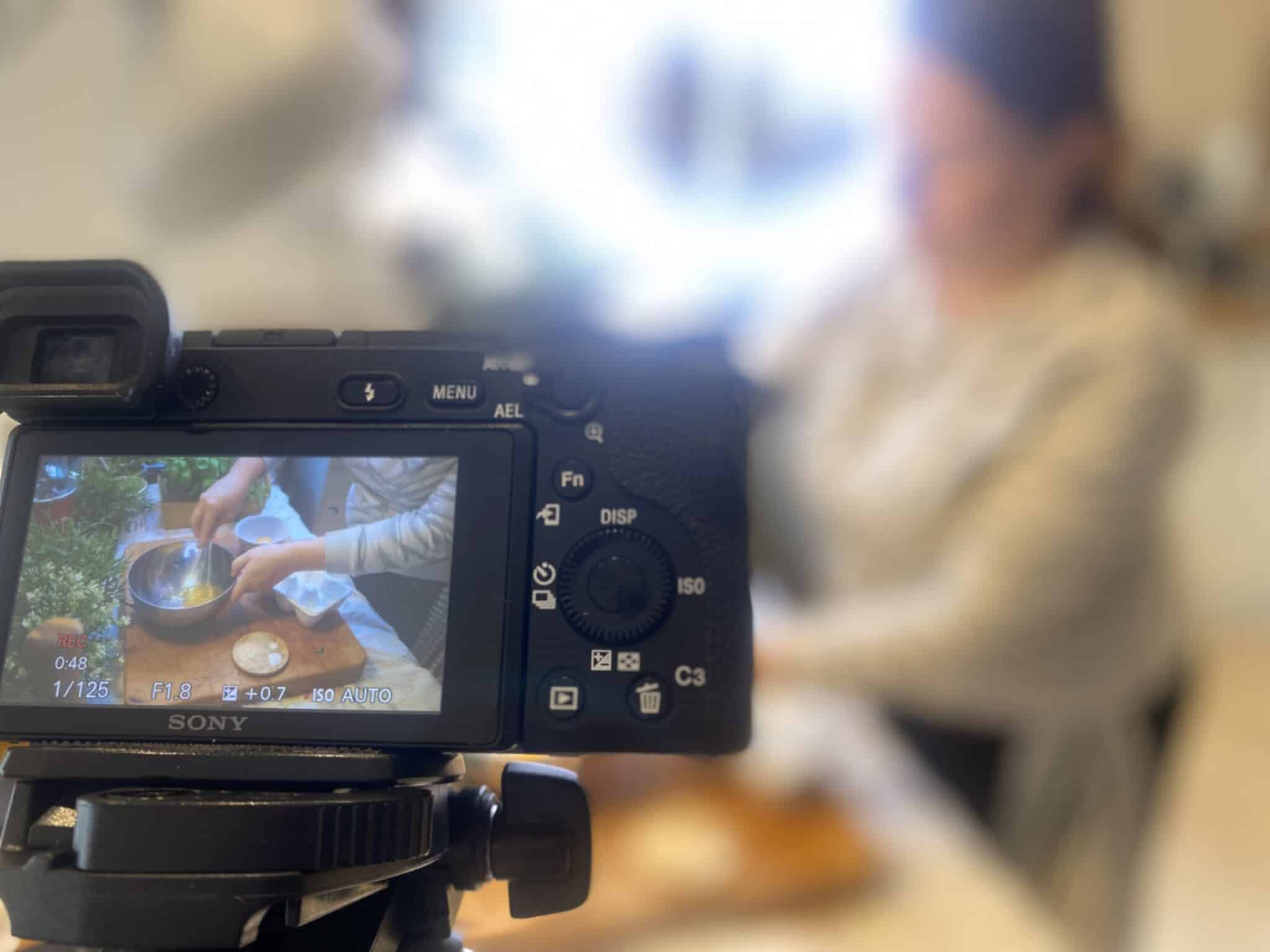 behind the scenes of a keto recipe review video