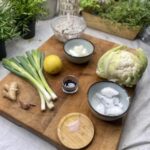 Ingredients for Shrimp stir-fry with baked cauliflower rice