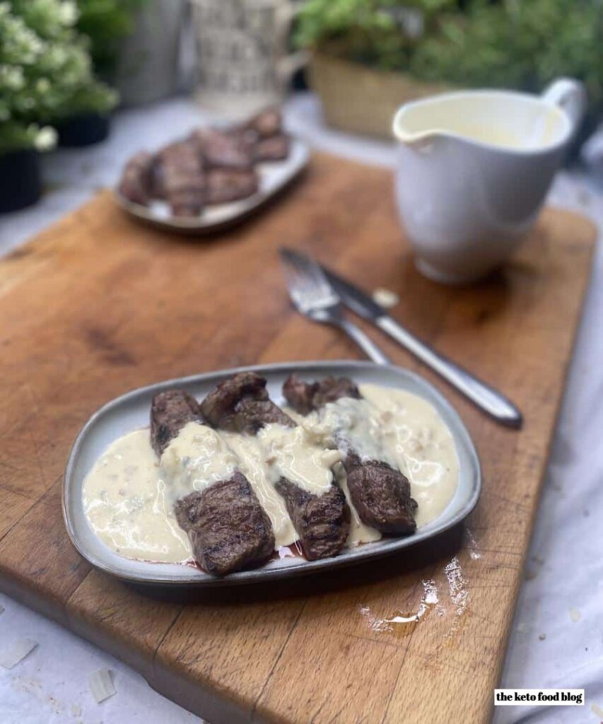 Keto Steak with Blue Cheese 